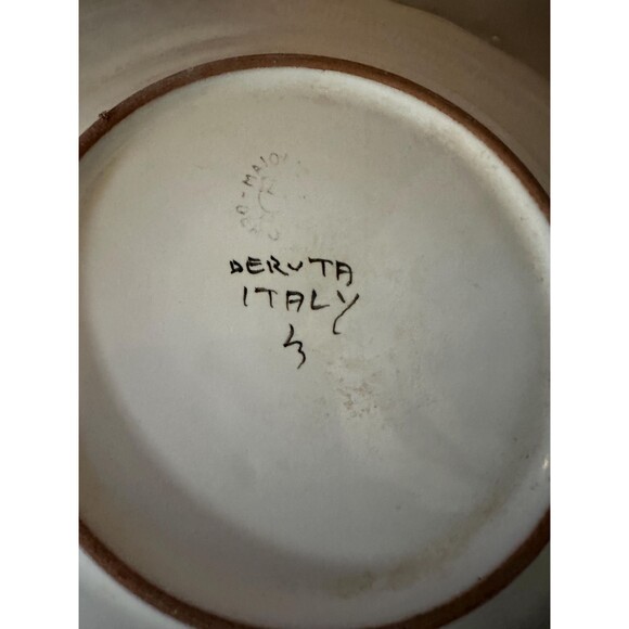 Deruta Italy Rooster Salad Plate Collectible Handpainted Vintage Rare - Picture 4 of 4